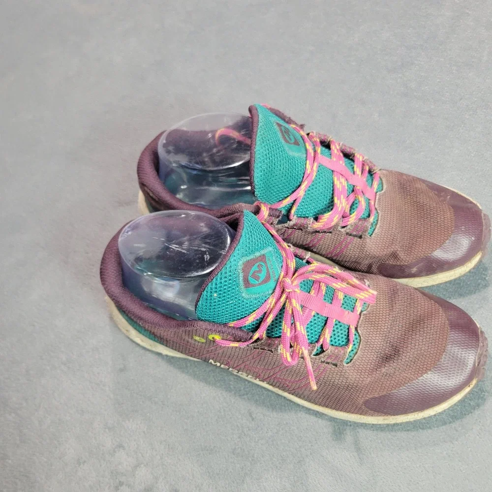 Merrell Trail Running Shoes Womens 6‎ Plum Teal All Out Flight Athletic Hiking